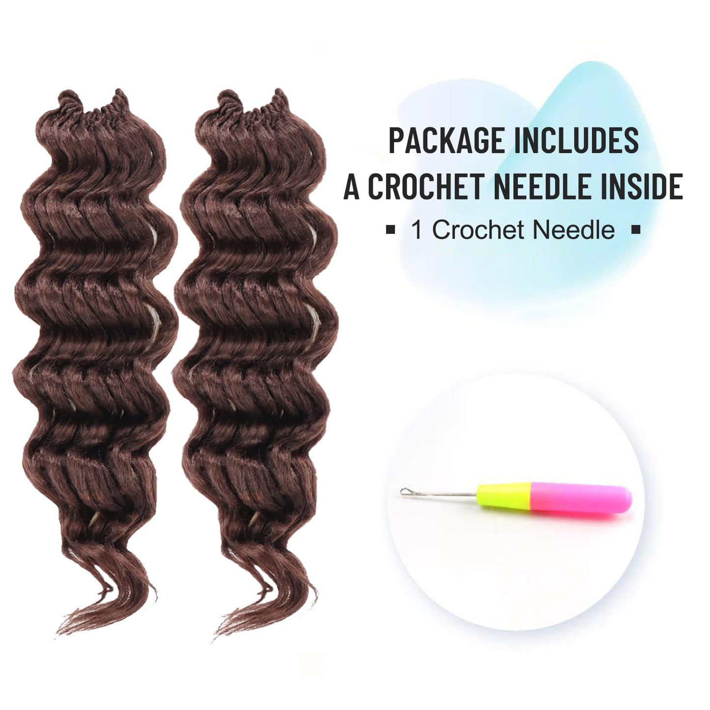 ToyoTree Ocean Wave Crochet Hair - 9 Inch 8 Packs Wine Red Short Curly Deep Wave Crochet Hair, Synthetic Ocean Wave Braiding Hair Extensions (9 Inch,99J-8P)