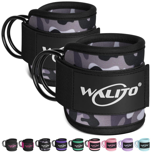 WALITO Gym Ankle Straps for Working Out - Glute Ankle Cuff Kickback Strap, Gym Cable Machine Accessories for Women Glute Leg Extensions, Hip Abductors & Lower Body Exercises Equipment