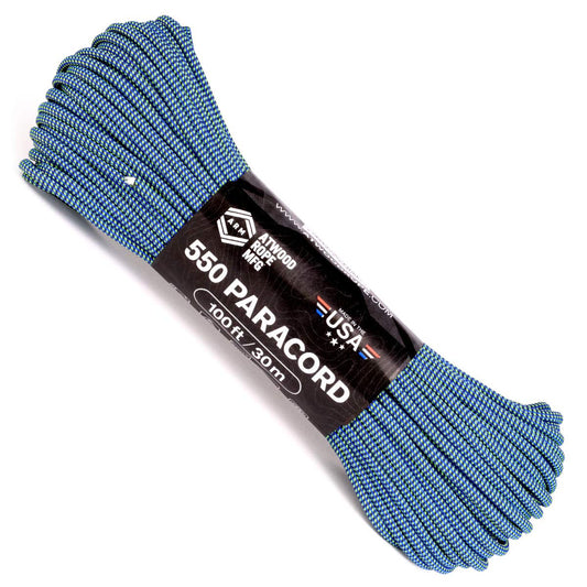 Atwood Rope MFG Color Changing 550 Paracord 100 Feet 7-Strand Core Nylon Parachute Cord Outside Survival Gear Made in USA | Lanyards, Bracelets, Handle Wraps, Keychain (Constellation)