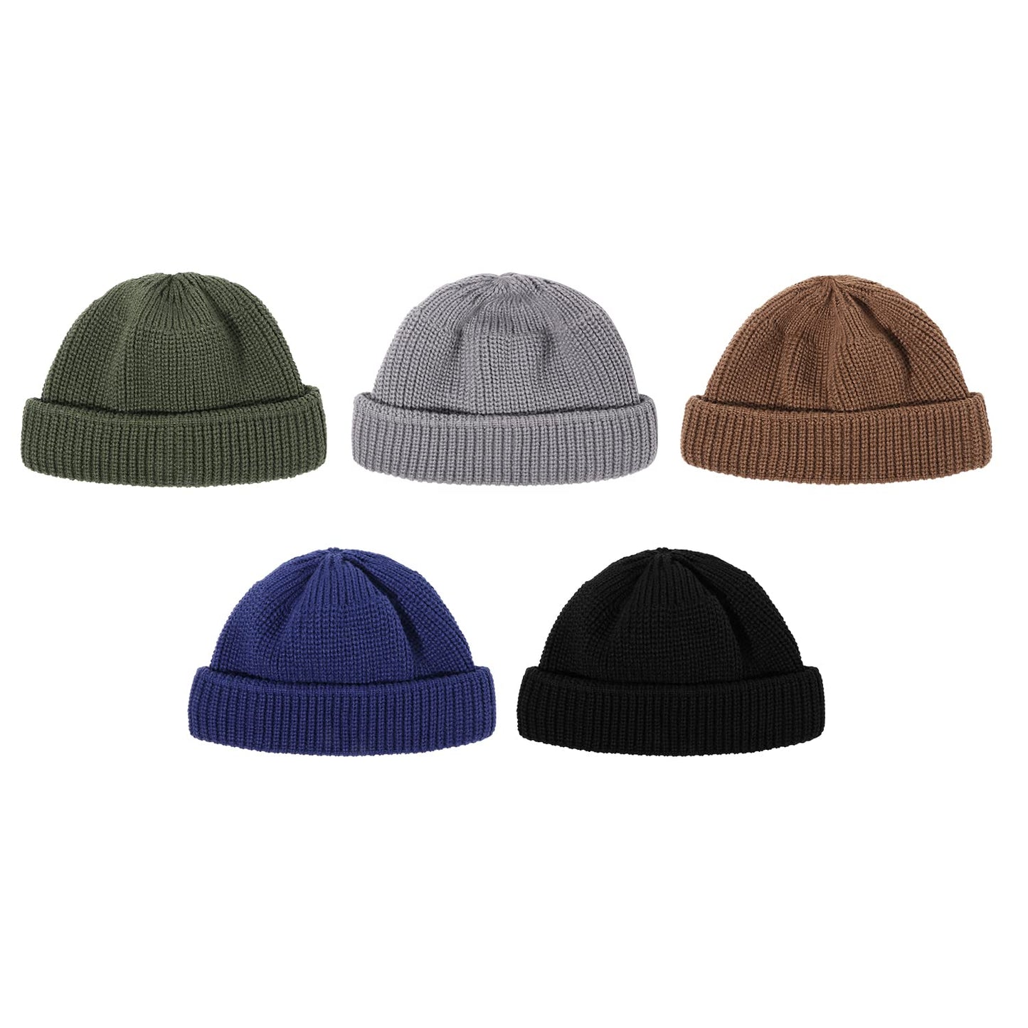 CLAPE Classic Knit Elasticity Beanie Cap Solid Color Skullcap Hip Hop Hats Winter Ski Snowboarding Cap Brimless Hat,Blue