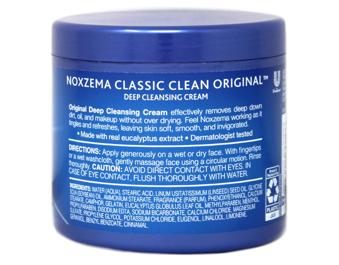 Noxzema Classic Clean Cream Original Deep Cleansing 14.4 Oz (Pack of 2)
