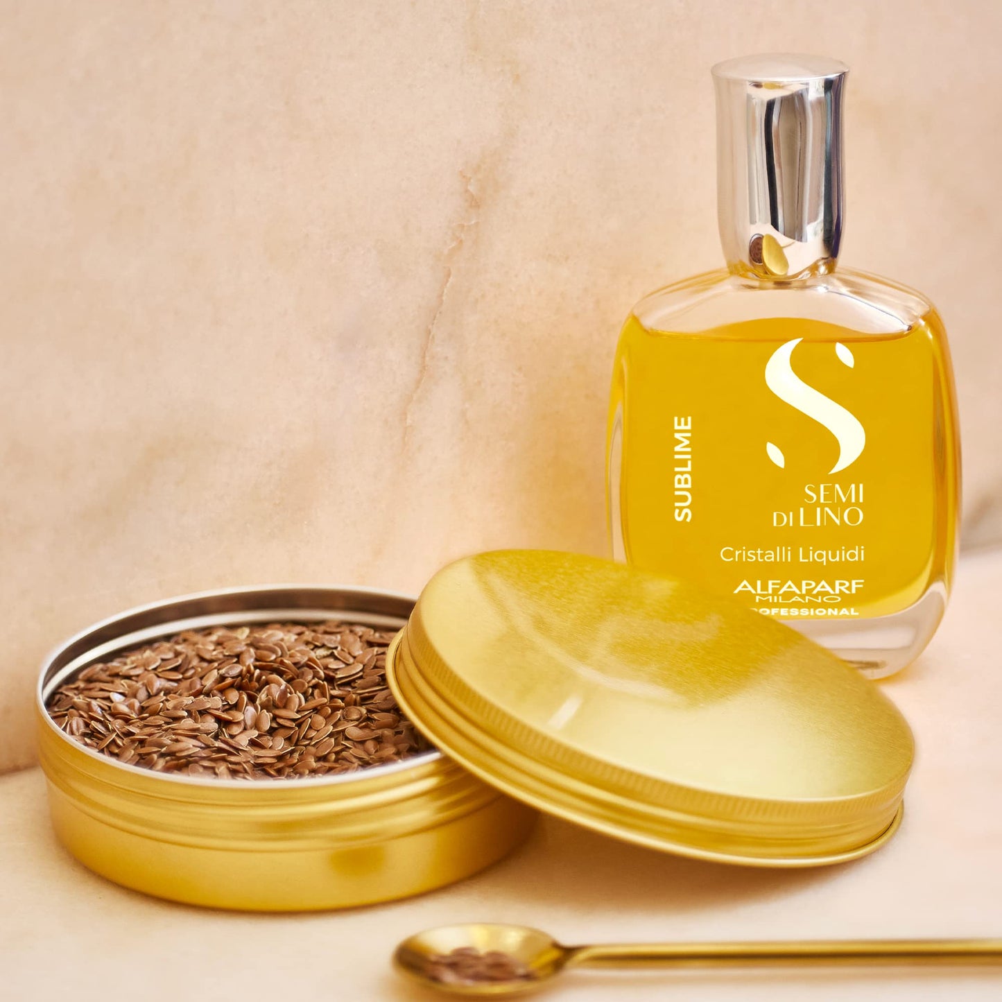 Alfaparf Milano Semi di Lino Sublime Cristalli Liquidi Hair Oil Serum with Thermal Protection - Anti Frizz Hair Serum & Smoothing Heat Protectant Spray with Vitamin E for Frizzy Hair (1.69 oz / 50 ml)