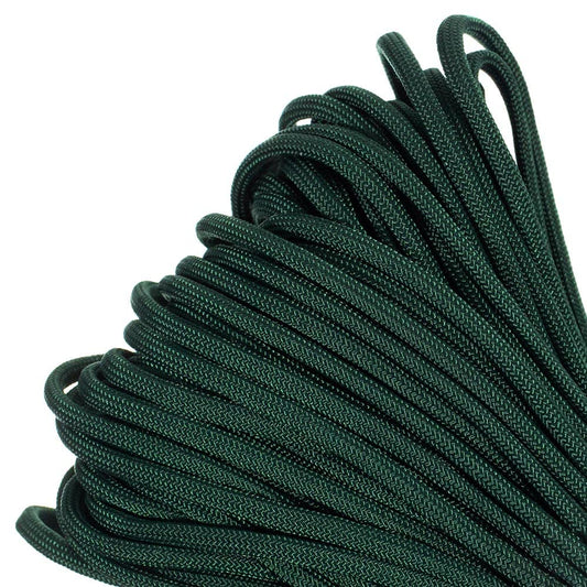 Paracord Planet Genuine Type III 550lb Paracord – Nylon Cord in Solid, Multi, and Reflective Colors – Dark Green (10 ft)