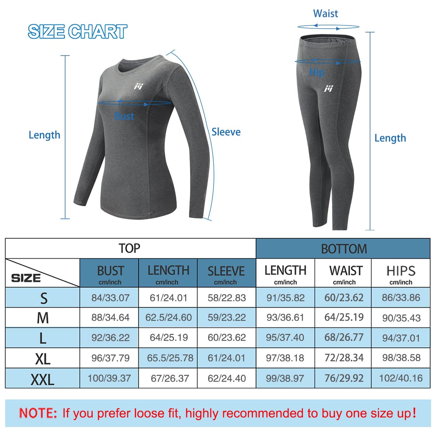 MEETWEE Thermal Underwear for Women, Winter Warm Base Layer Top & Bottom Set Ski Cold Weather Gear with Fleece Lined