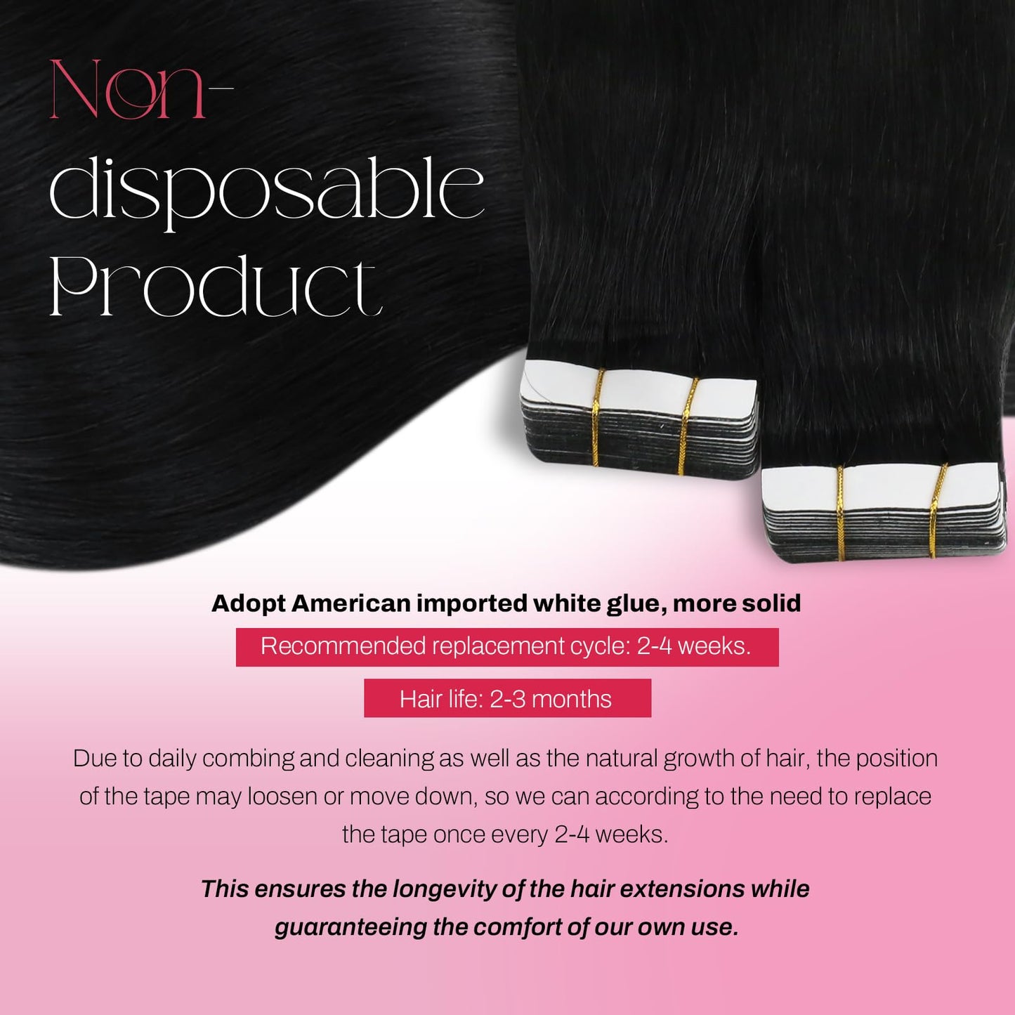 Moresoo Black Tape in Hair Extensions Human Hair Seamless Hair Extensions Tape in Jet Black Hair Extensions Human Hair Tape in Real Hair Extensions Tape in Human Hair 22 Inch #1 20pcs 50g