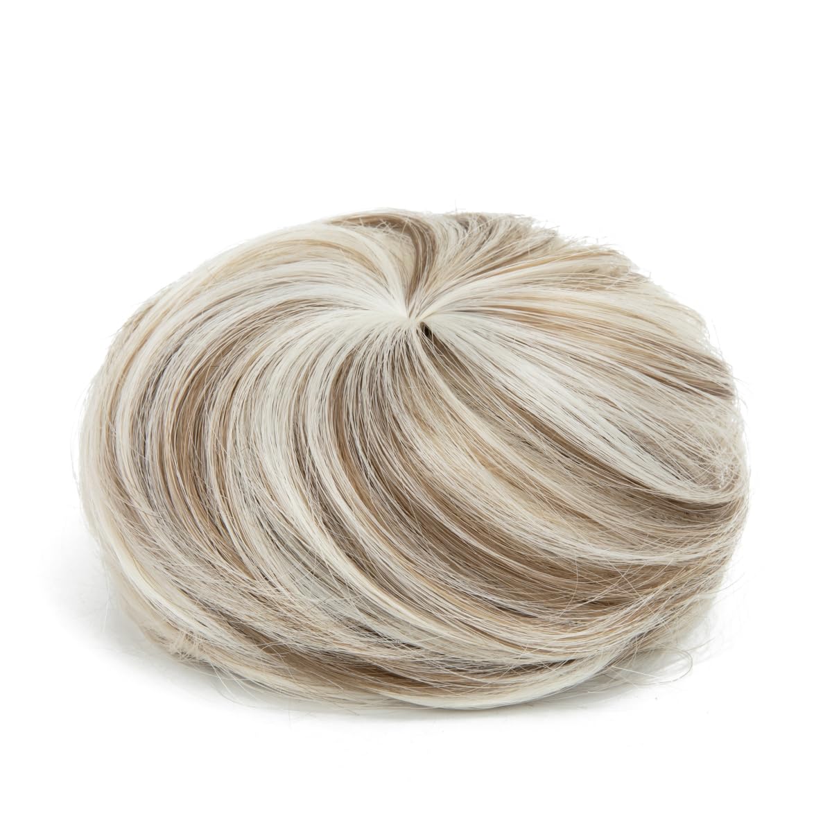 SARLA Hair Bun Extension Synthetic Drawstring Updo Fake Ballet Bun for Women Girls Lady Donut Chignon Ivory Blonde