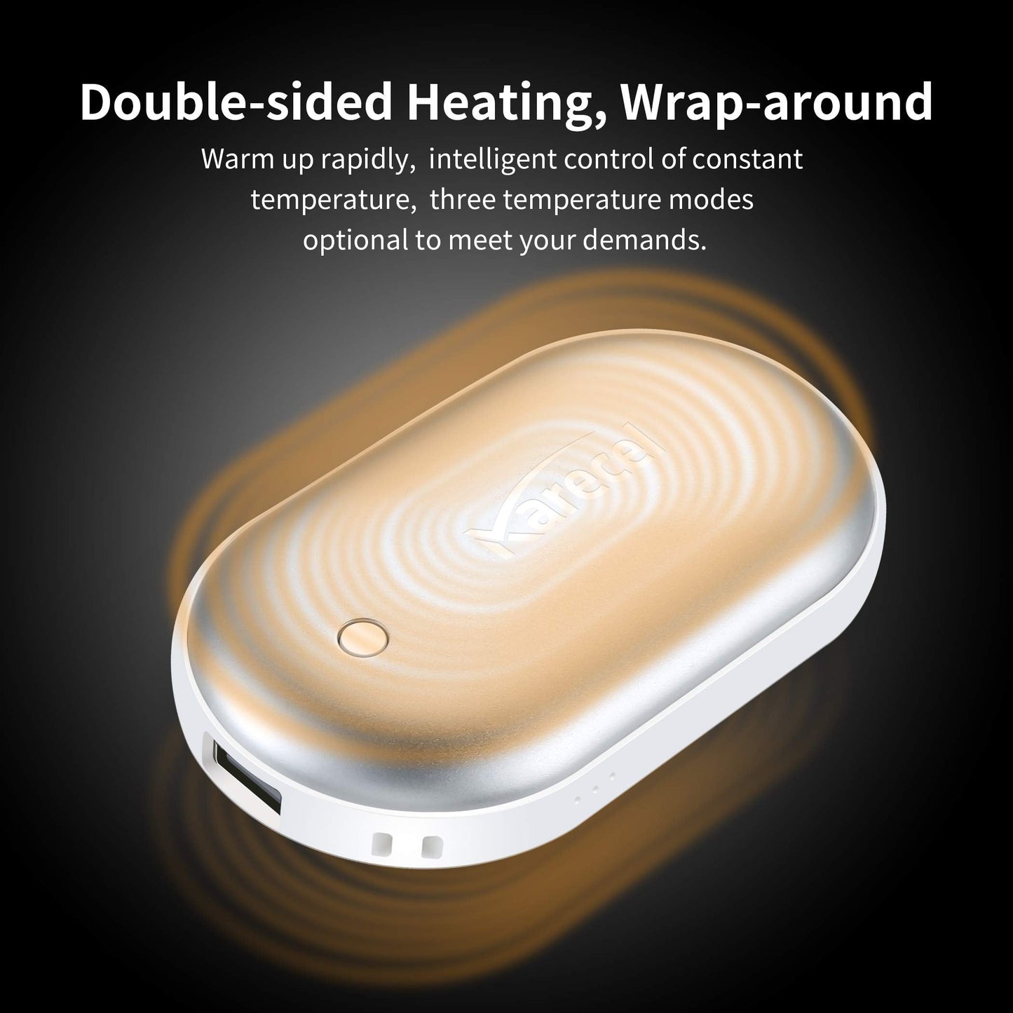 Karecel Rechargeable Hand Warmers, Electric Hand Warmer 5200mAh Powerbank Reusable Handwarmers, Portable USB Hand Warmer Heater Battery Pocket Warmer, Best Gifts for Men and Women in Cold Winter