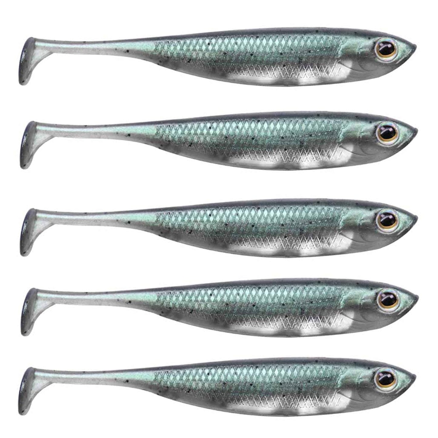 QualyQualy Soft Plastic Swimbait Paddle Tail Soft Lures 2.75" Shad Lure Shad Bait Bass Bait Shad Minnow Soft Swim Bait for Bass Trout Walleye Crappie Pike (4#, 2.75in - 6Pcs)