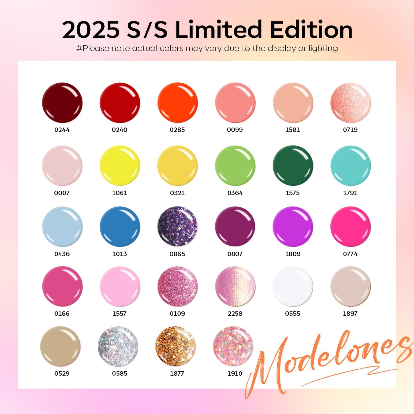 modelones 32 PCS Gel Nail Polish Set, 28 Colors Spring Colorful Gel Polish with No Wipe Base Coat, Glitter & Glossy & Matte Top Coat Soak Off LED Nail Art Kit Salon at Home