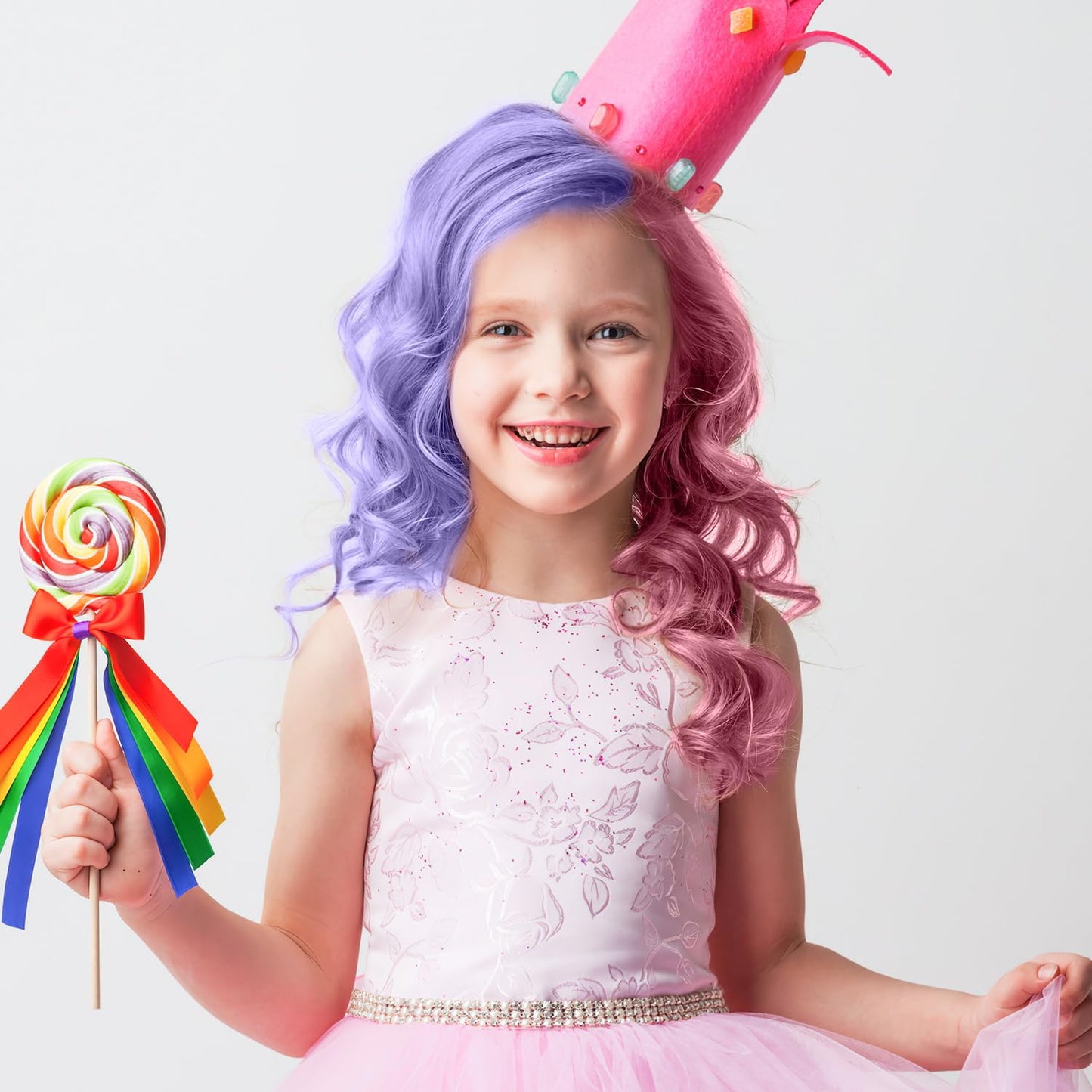 Hair Chalk for Kids - Temporary Bright Hair Color Comb, Washable Dye for New Year, Birthday, Cosplay, Halloween, Christmas