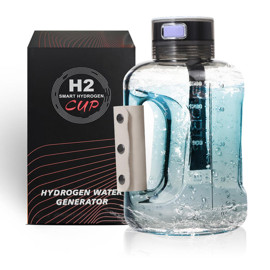 Hydrogen Water Bottle, 50oz/1.5L Large-Capacity Hydrogen Water Generator with SPE/PEM Technology, Rechargeable Hydrogen Water Ionizer, 6 Min Electrolysis for Sports Fitness Exercise Gift
