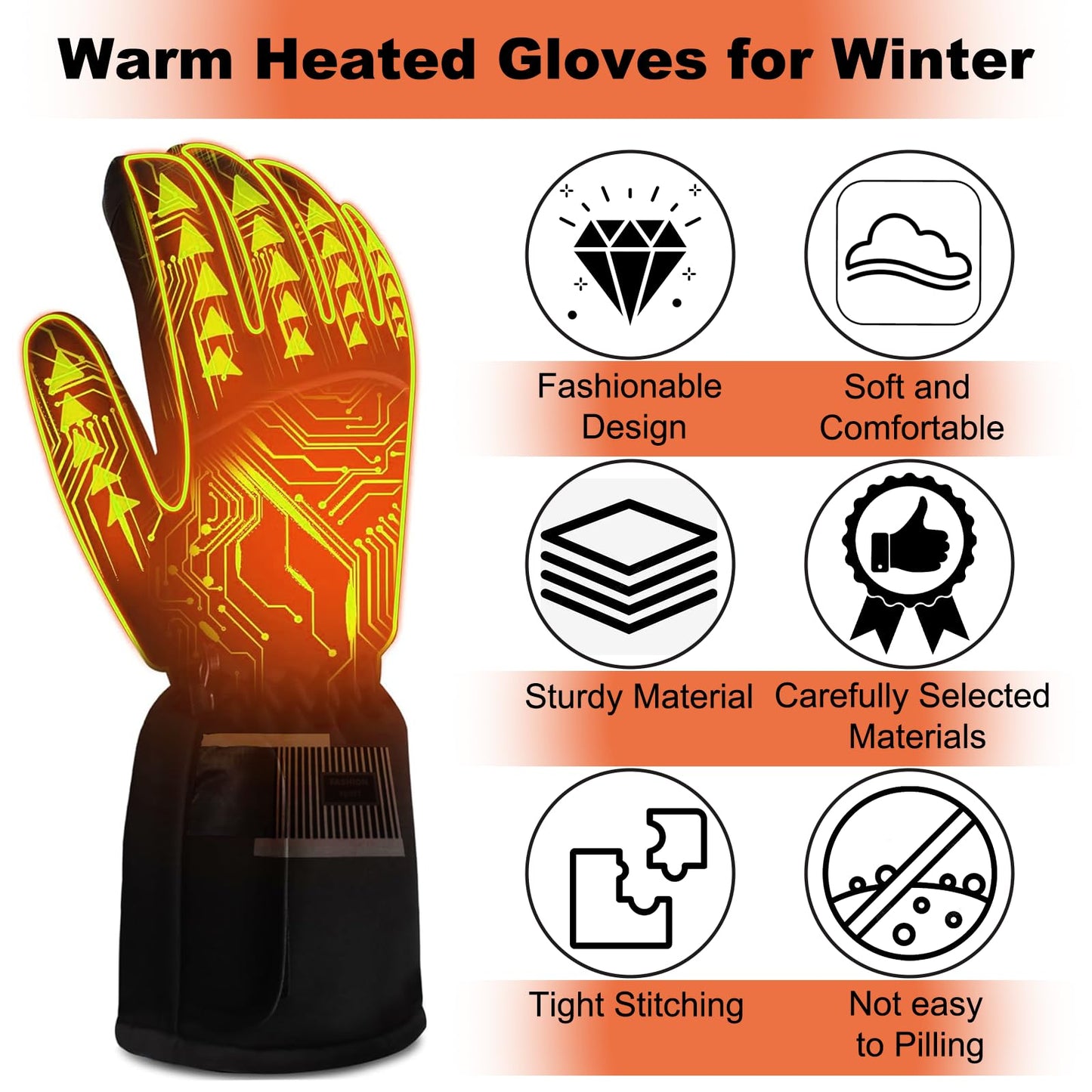 Winter Gloves,Full Touchscreen Waterproof Ski Winter Gloves for Outdoor Skiing Hunting Hiking Camping (L)