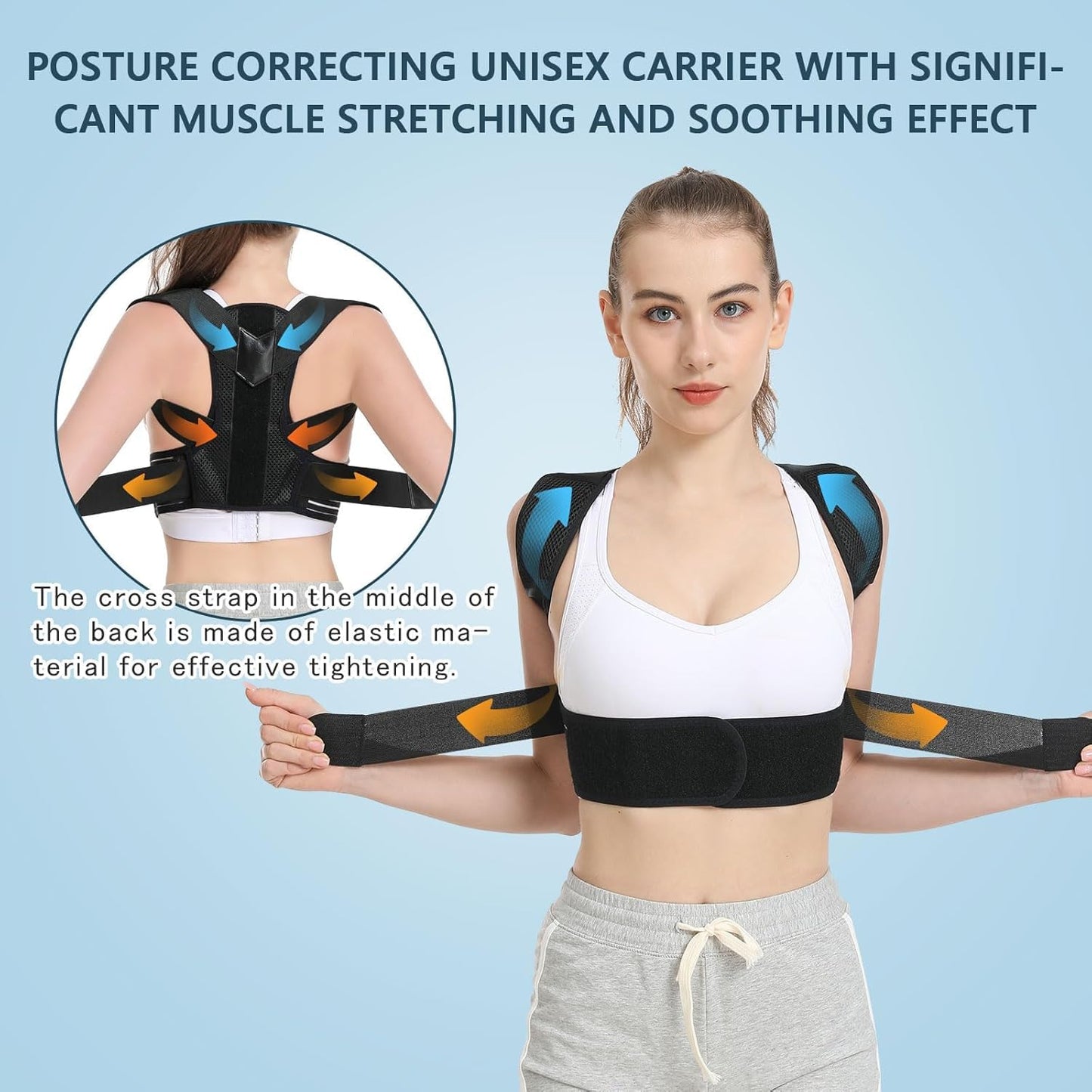 Herokoo Back Brace Posture Corrector, Adjustable Posture Back Brace, Men/Women back posture corrector, Upper and Lower Back Pain Relief - Scoliosis, Hunchback, Spine Corrector (XXL)