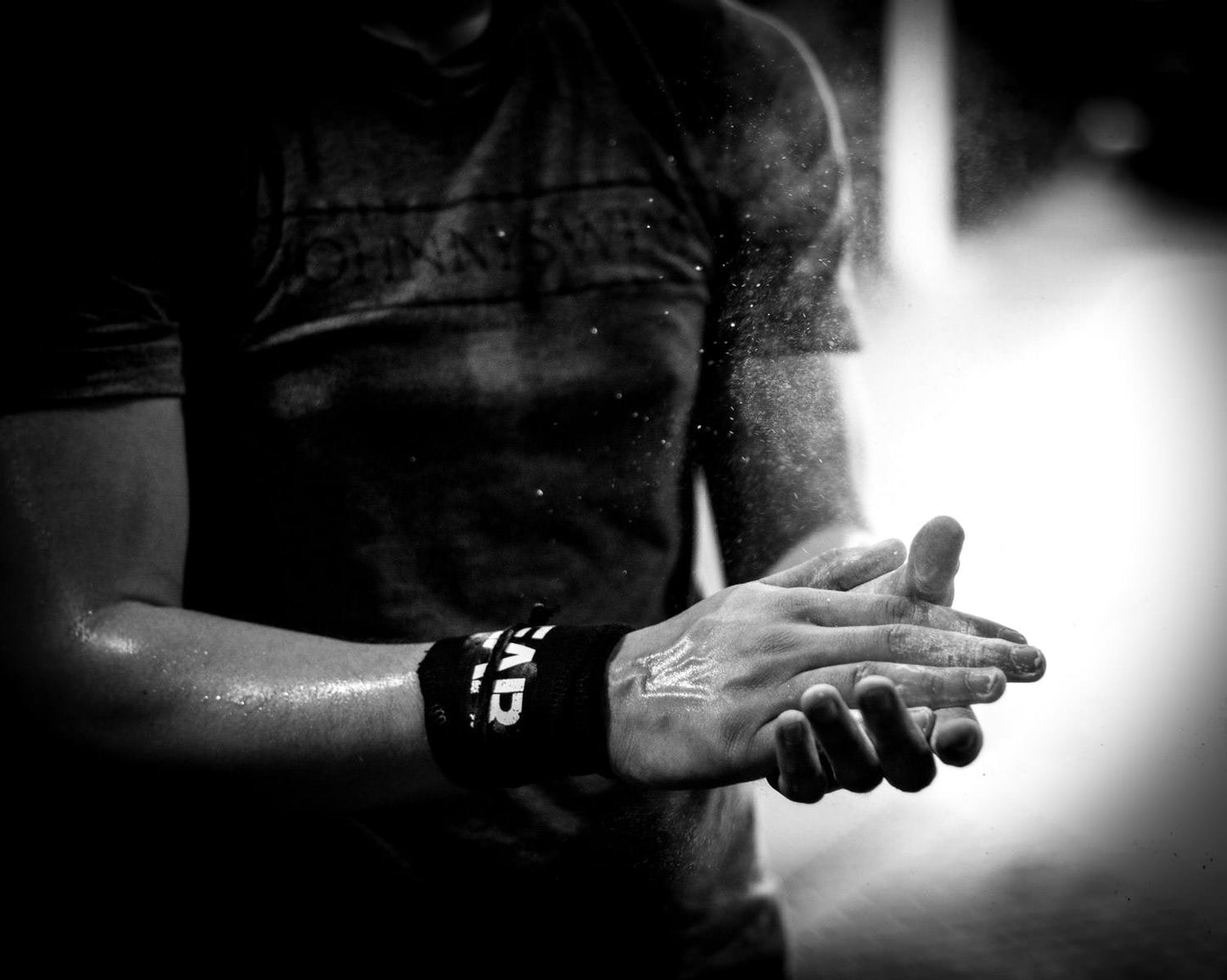 WOD Wear Wrist Wraps for Powerlifting, Strength Training, Bodybuilding, Cross Training, Olympic Weightlifting, Yoga Support - One Size Fits All (Black/Blue Stitch)