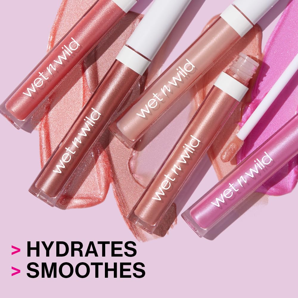 wet n wild MegaSlicks Lip Gloss, Ultra-Glossy, Vitamin-E Enriched, Ultra-Gloss High Shine Moisturizing, Cruelty-Free & Vegan - Red Sensation