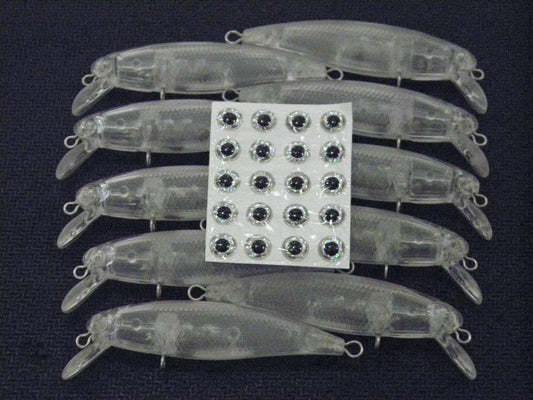 wLure 10 Blank Unpainted Minnow Crankbait Topwater Lipless Jerkbait Fishing Lures (UPM639P10)