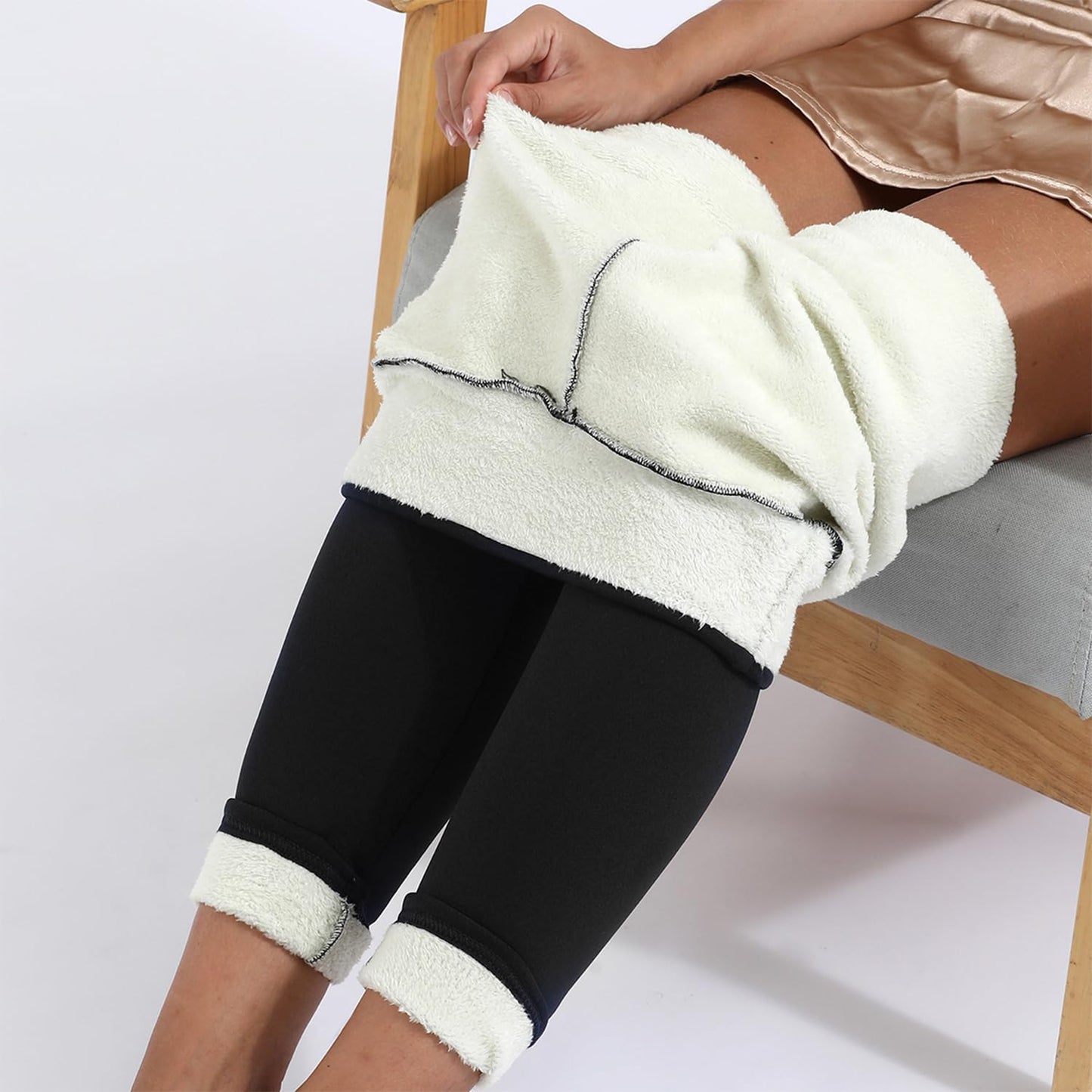 Ninejuize Fleece Lined Yoga Leggings with Pockets for Women Athletic Pants High Waist Winter Warm Thermal Tights