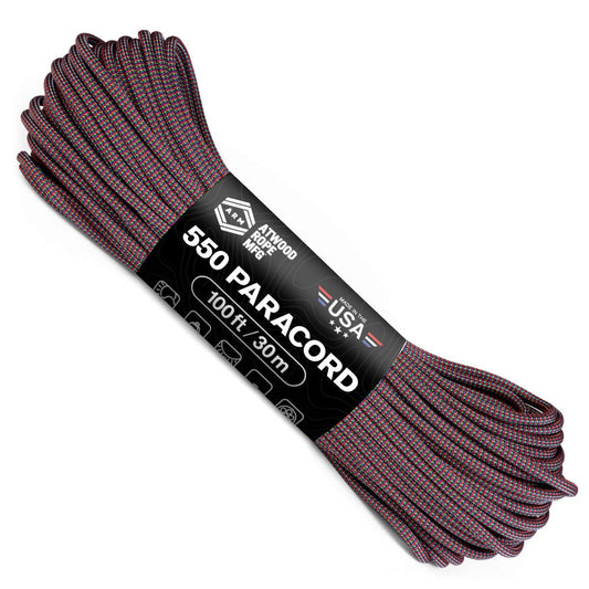 Atwood Rope MFG Color Changing 550 Paracord 100 Feet 7-Strand Core Nylon Parachute Cord Outside Survival Gear Made in USA | Lanyards, Bracelets, Handle Wraps, Keychain (Android)