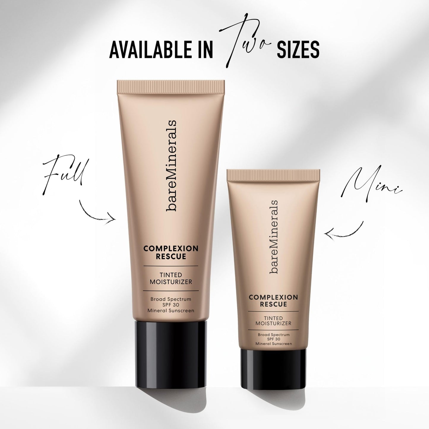 bareMinerals Complexion Rescue Tinted Moisturizer for Face with SPF 30, Vegan Tinted Mineral Sunscreen with Hyaluronic Acid, Mini Size, Birch 1.5