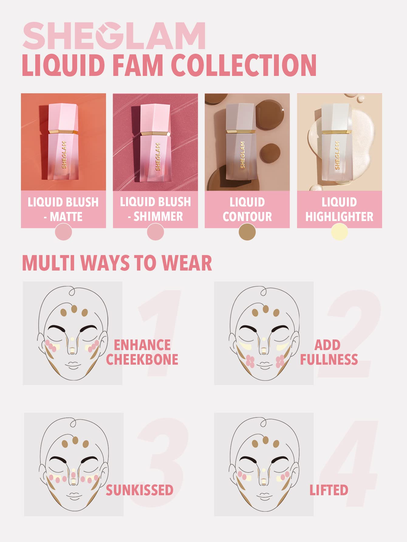 SHEGLAM Color Bloom Liquid Blush Makeup for Cheeks Matte Finish - On Point