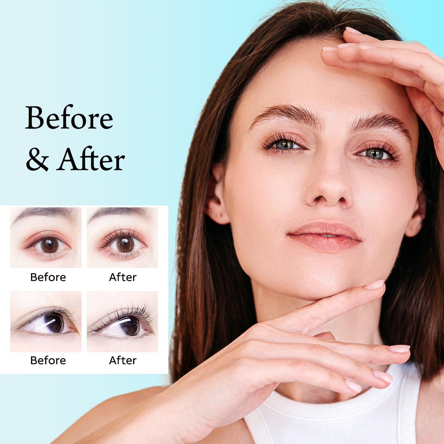 Lash Lift Kit, Eyelash Perm Kit, Semi-Permanent Eyelash Lift Kit, Professional Curling Eyelash Perm Kit, Suitable for Salon & at Home Lash Lift Kit