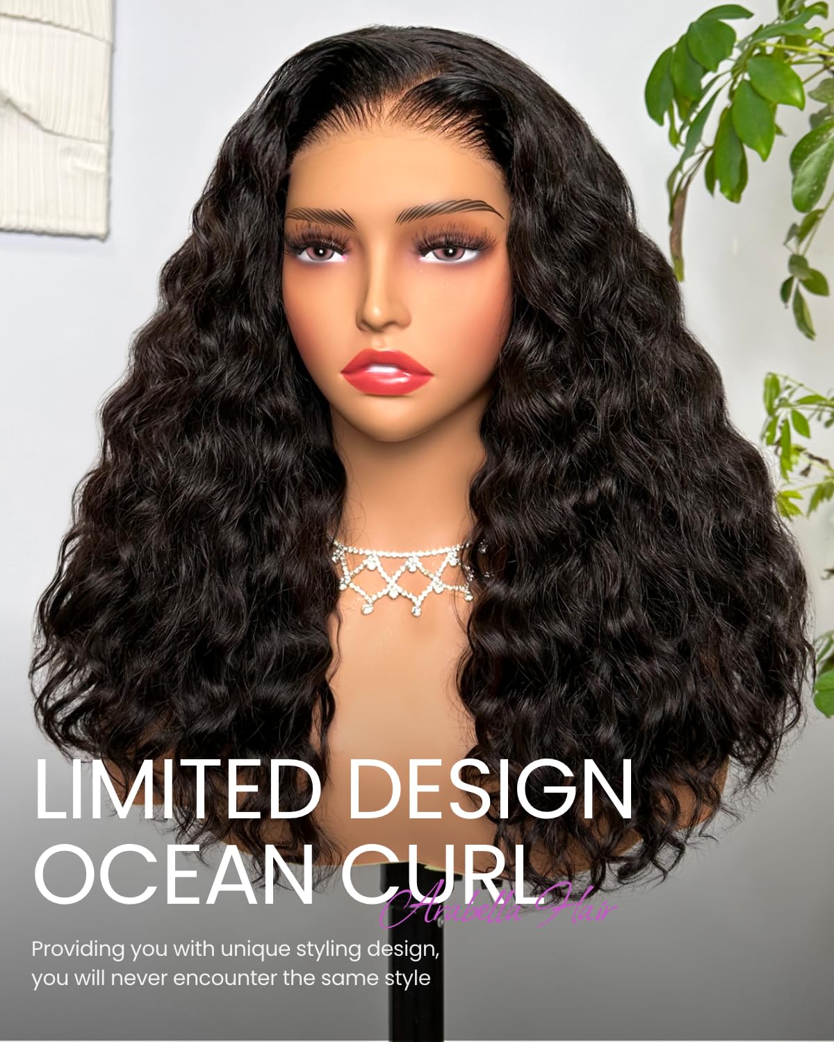 Arabella 5x6 Ready to Go Glueless Wigs Human Hair 230% Density Lace Front Wigs 12A Human Hair Pre Cut Lace Pre Plucked Bleached Knots Ocean Wave Wig Human hair (16inch, 5x6 Ocean Wave Wig)