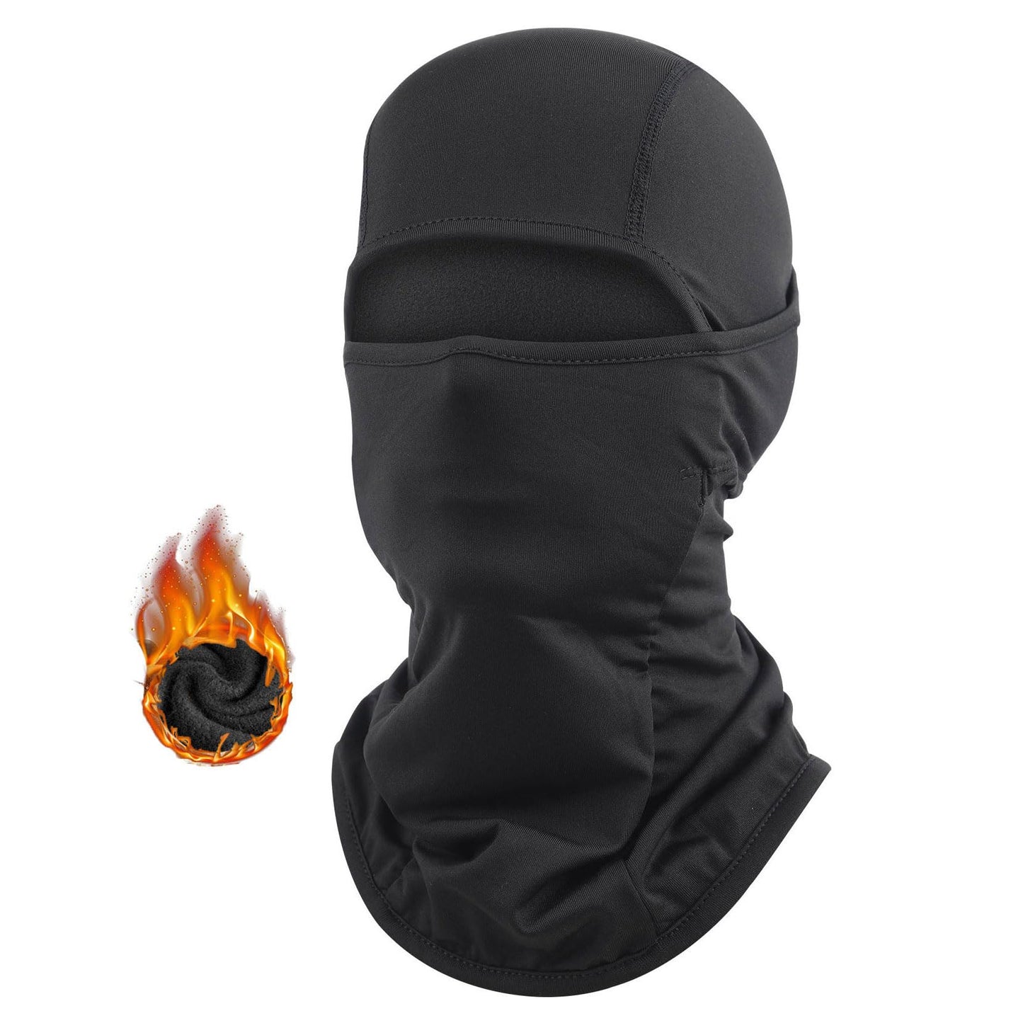 AILONSHAWN Black Winter Ski Mask for Men Women Fleece Lined Balaclava Face Mask Warm Shiesty Mask Head Mask Cold Weather Motorcycle Helmet