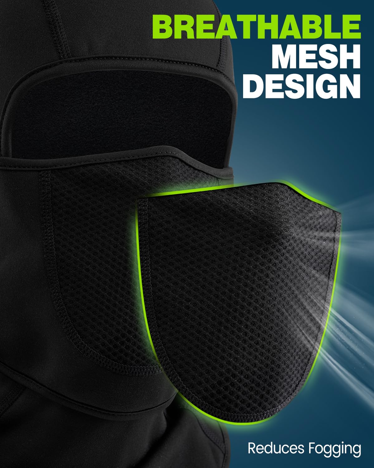 Balaclava Face Mask with Breathable Mesh, Moveable Design Ski Mask for Winter Cold Weather Ski Snowboarding Working Men Women
