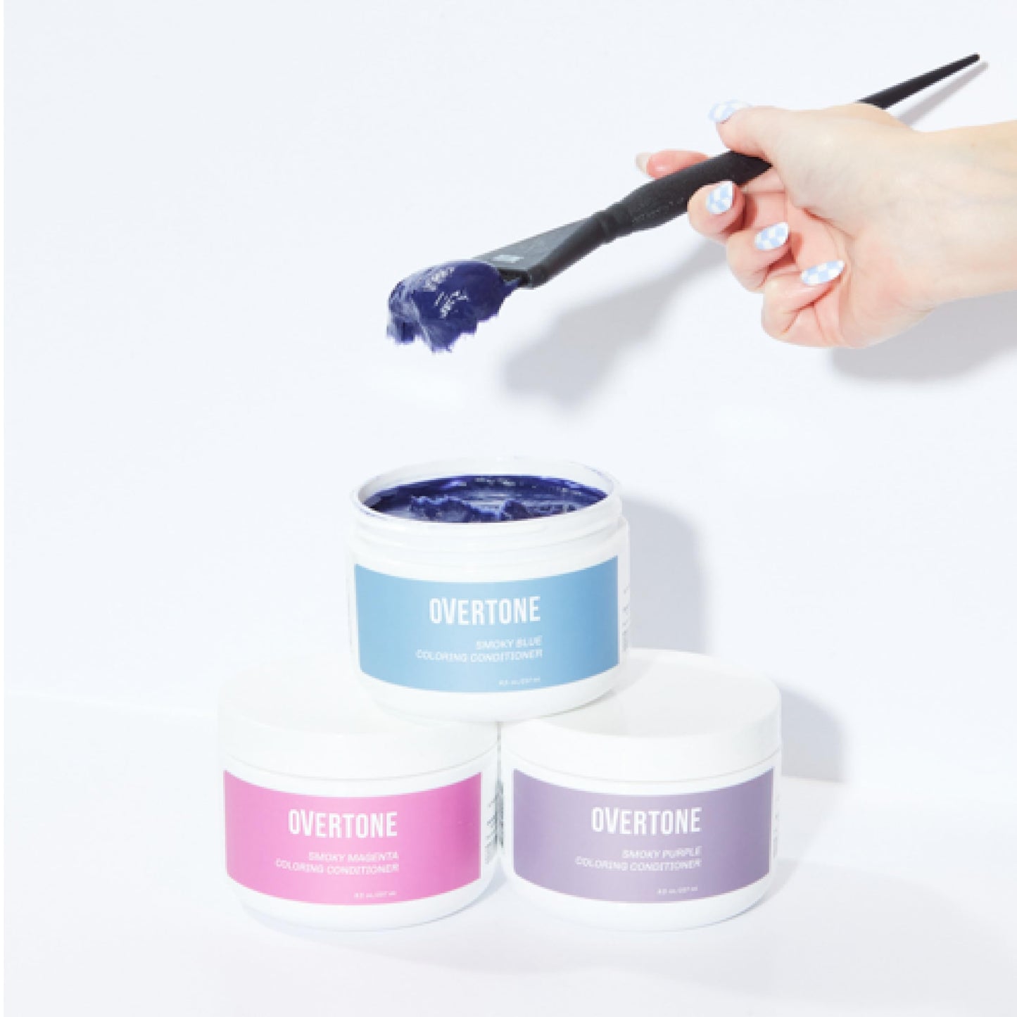 oVertone Haircare Color Depositing Conditioner - 8 oz Semi-Permanent Tint with Shea Butter & Coconut Oil - Temporary Vegan, Cruelty-Free Hair Tint/Dye - Smoky Magenta