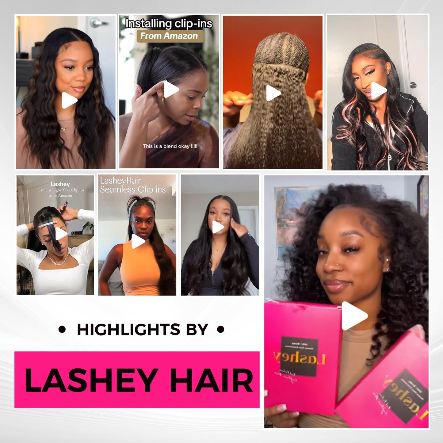 Lashey Clip in Hair Extensions Human Hair Light Yaki Seamless Clip in Hair Extensions Natural Black Mixed Chestnut Brown 16 Inch 7pcs 110g Clip in Hair Extensions Human Hair for Black Women