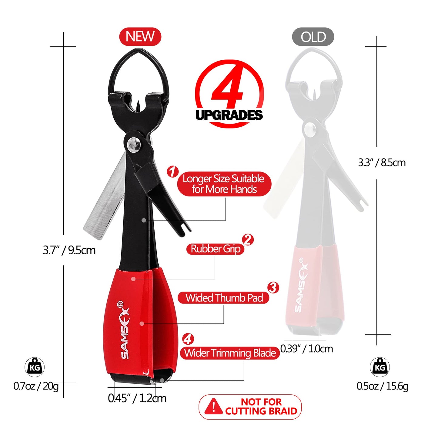 SAMSFX Fly Fishing Knot Tying Tools Quick Knot Tool for Fishing Hooks, Lures, Flies, Trout Line Backing, Come with Zinger Retractors
