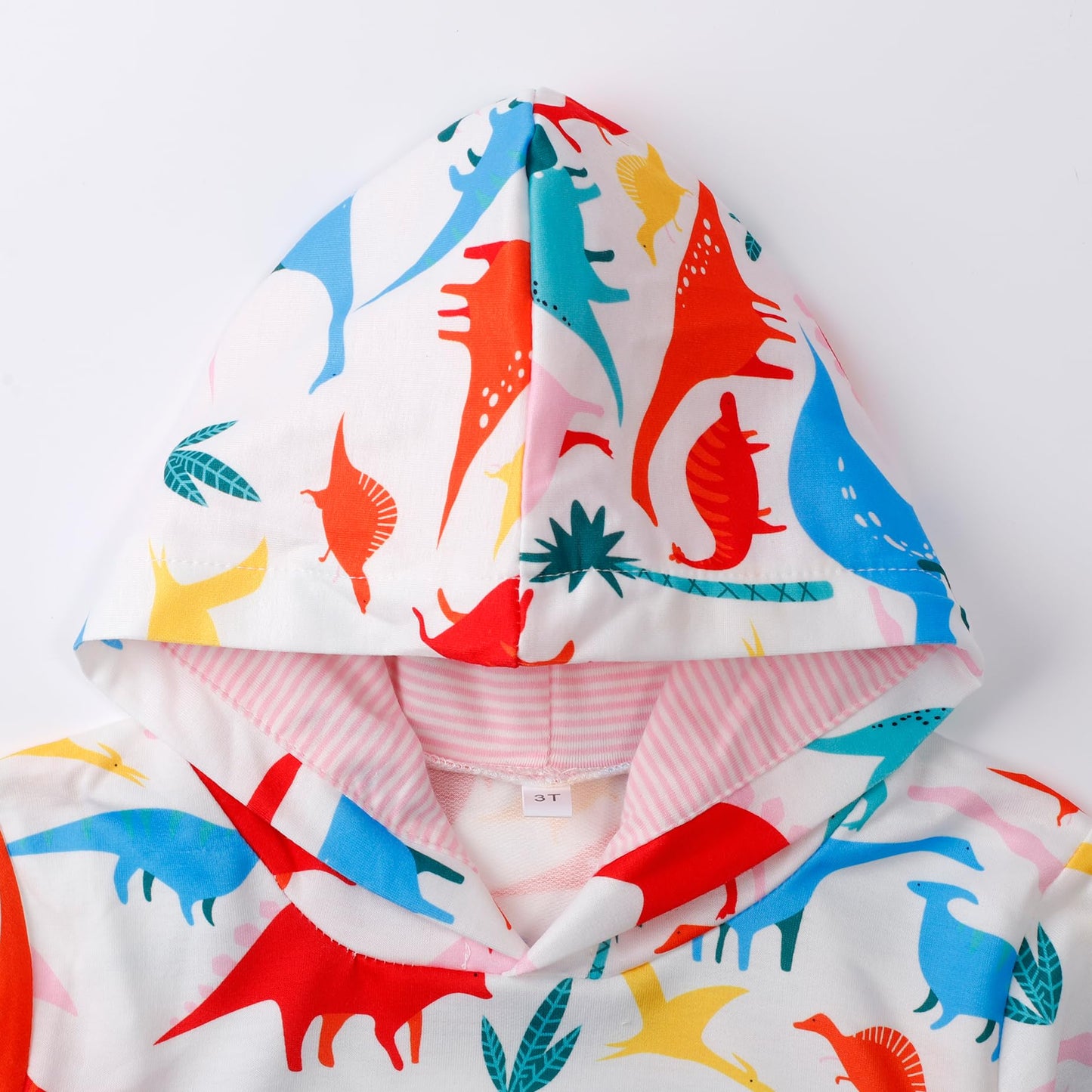 Toddler Girls Hoodies Dinosaur Girls Clothes Kids Dinosaur Shirt Long Sleeve Hooded Sweatshirt Pullover Tops Winter Outwear Size 5/8470