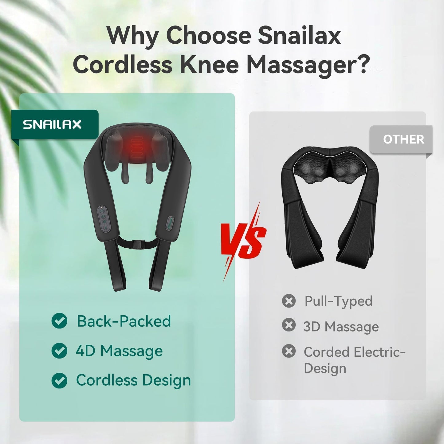 Snailax Cordless Neck Shoulder Massager with Soothing Heat, Upgarded 4D Deep Tissue Kneading, Shiatsu Back Massager Pillow for Neck, Traps, Back, Gifts for Men Women Mom Dad