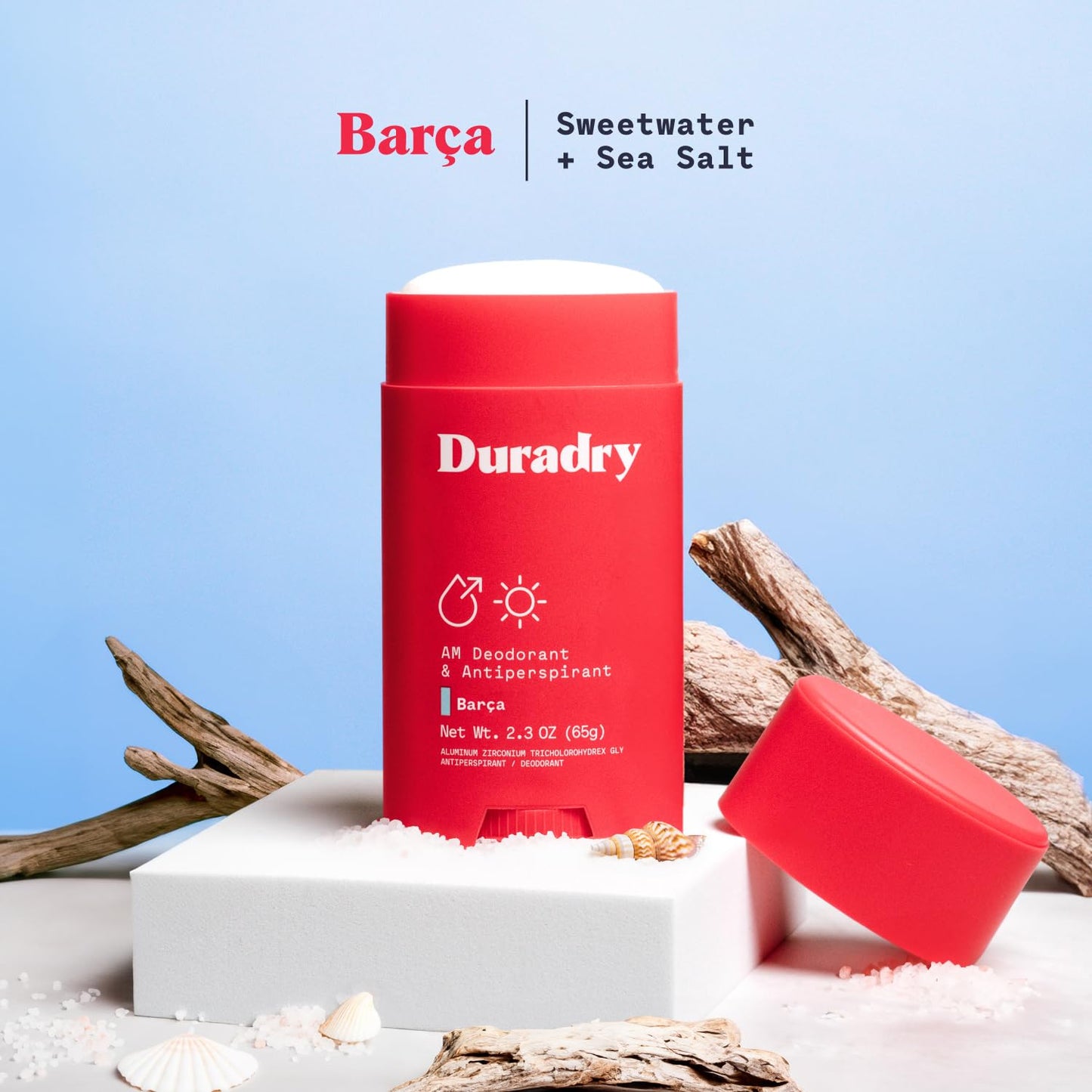 Clinical-Strength Antiperspirant Deodorant for Women and Men - Clean formula with Natural Ingredients, Odor, and Excessive Sweat protection for Armpits - Barca, 2.3 Oz (Pack of 3)
