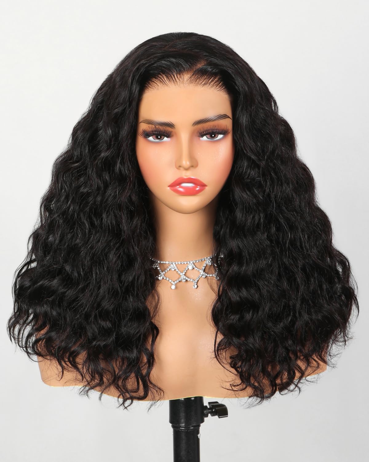 Arabella 5x6 Ready to Go Glueless Wigs Human Hair 230% Density Lace Front Wigs 12A Human Hair Pre Cut Lace Pre Plucked Bleached Knots Ocean Wave Wig Human hair (16inch, 5x6 Ocean Wave Wig)