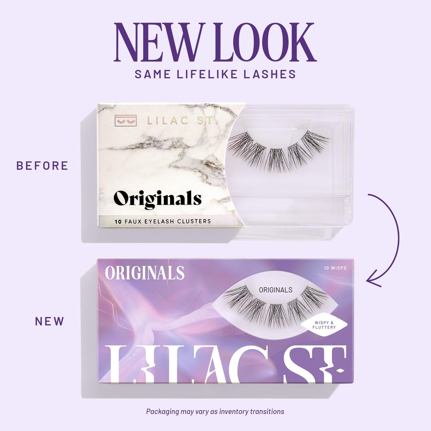 Lilac St - Originals Starter Kit - Includes Natural Faux Eyelash Clusters (10mm & 12mm), Clear Lash Glue, & Lash Applicator - Lightweight & Lifelike - Lasts 10 Days - Cruelty Free, Vegan - 20 Lashes