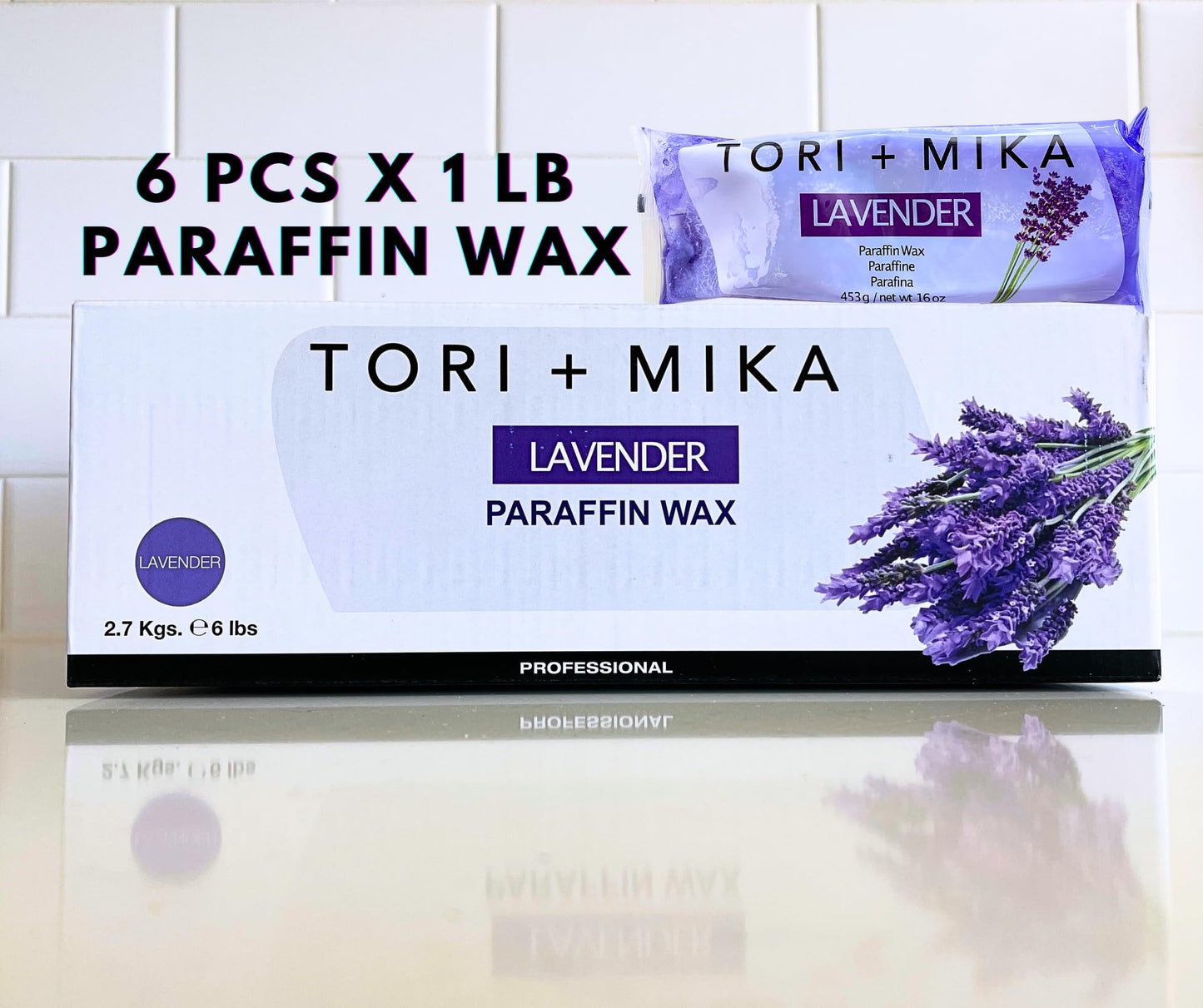 Tori Mika Paraffin Wax Refills, 6 lbs Scented Paraffin Wax Beads Blocks for Paraffin Bath, Paraffin Wax Machine Refills for Hand Feet Dry Skin, Help Stiff Muscles and Pain (Lavender, 6 lbs)