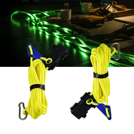 P auke'réi Luminous Paracord Light, Camping Rope Light, Tent Wind Rope Light, Warning Light, Waterproof Marine Rope, Nylon Rope, Outdoor LED Rope Light, Φ6mm, L16.4ft / 5m (Yellow, 1 pc)