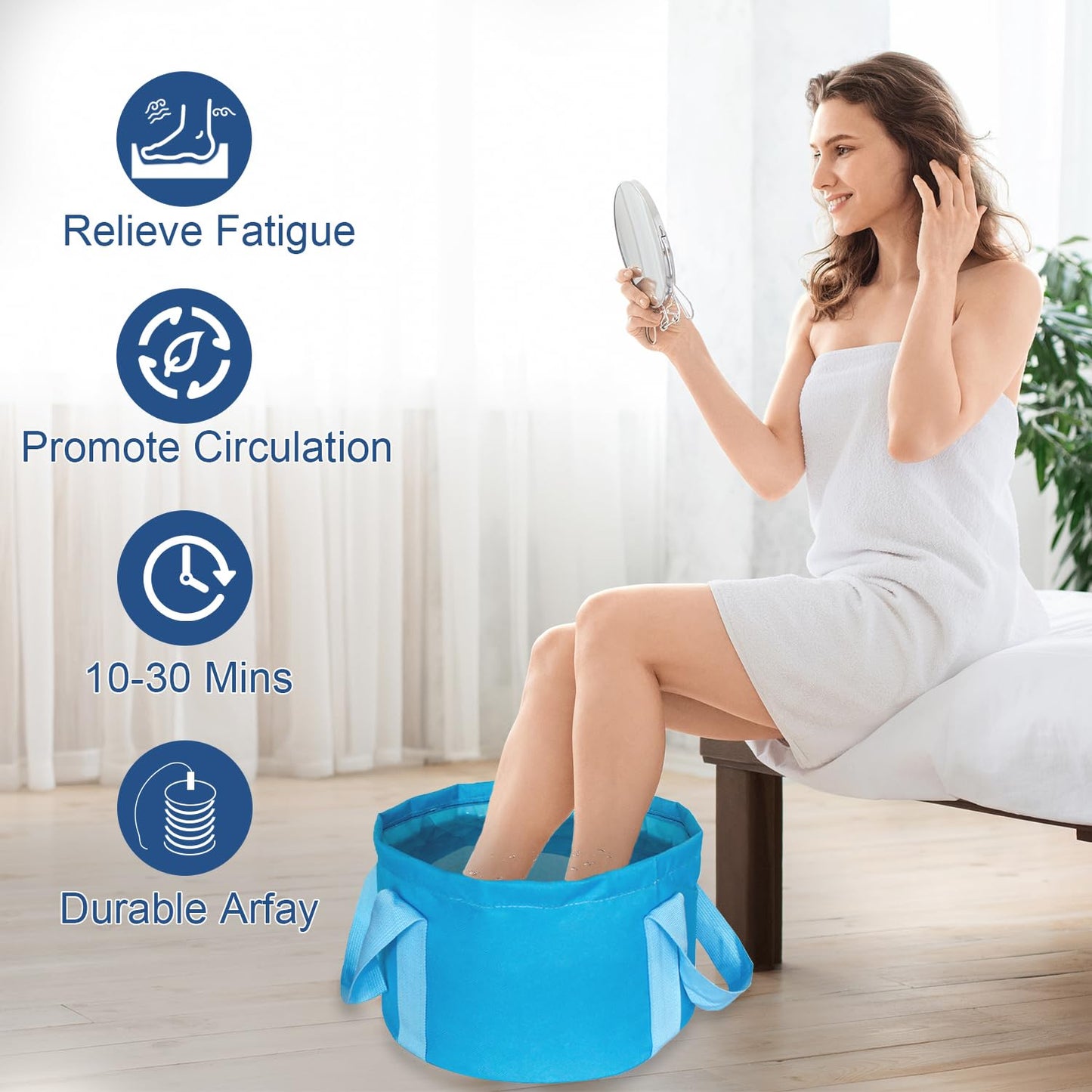 YoTmake Ionic Detox Foot Bath SPA Machine, Ionic Cleanse Detox Foot Bath Spa Machine, Ionic Foot Bath Detox Machine with Blue Bucket for Health Care Personal Home Travel