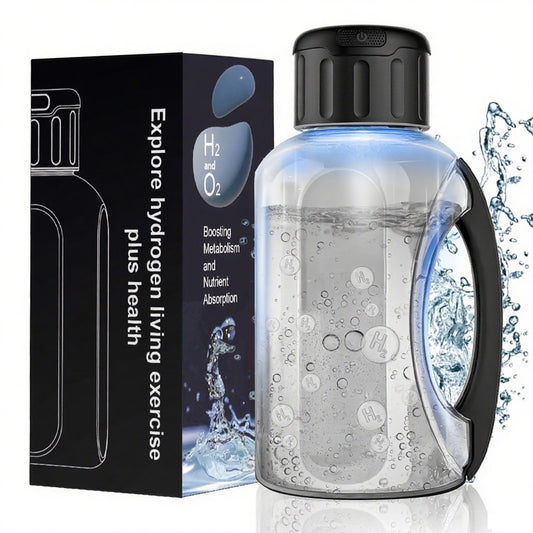 Yuloigan Hydrogen Water Bottle, 50 oz (1.5 Liter) Hydrogen Sport Water Bottles with Advanced Hydrogen Production Technology, Portable Rechargeable Water Generator Ionizer for Home, Office, and Travel