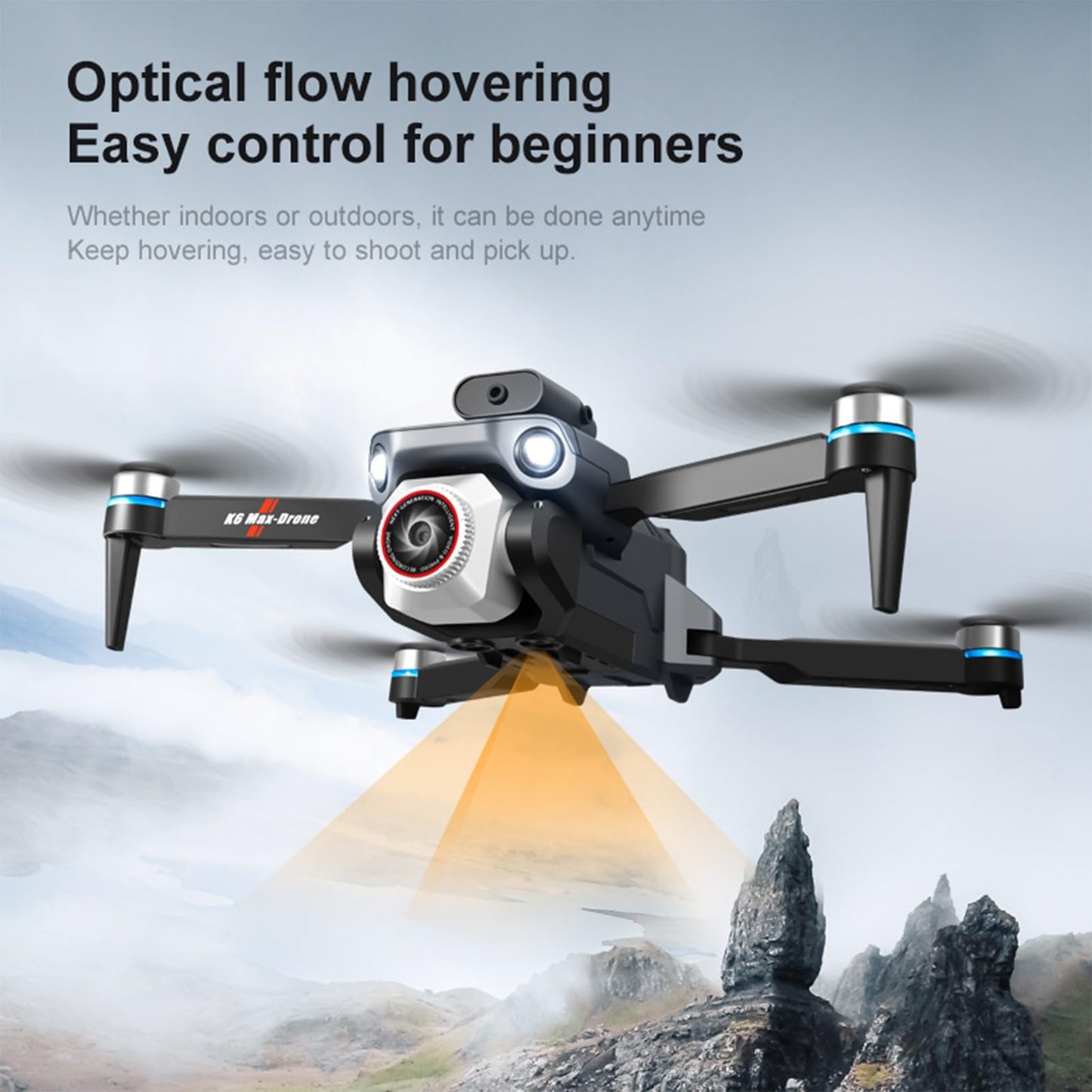 Drone With ESC Camera Screen Display Remote Control Built In WIFI RC Quadcopter Multi functional drone fot Adult, Beginner Drone with Storage Bag Brushless Motor Gesture Control Headless Mode