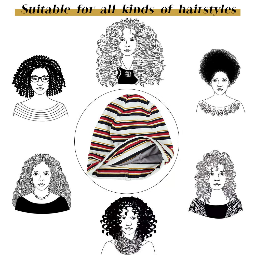 FocusCare Adjustable Sleeping Cap,Adjustable Elastic Snug Women Curly Hair Light Heather Grey