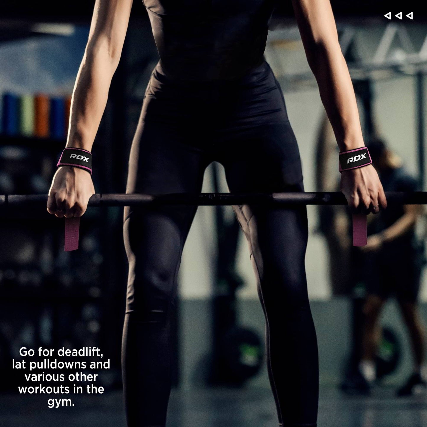 RDX Lifting Wrist Straps for Weightlifting, 5MM Neoprene Padded Anti Slip 60CM Hand Bar Support Grips, Strength Training Equipment Heavy Duty Workout Bodybuilding Powerlifting Gym Fitness, Men Women