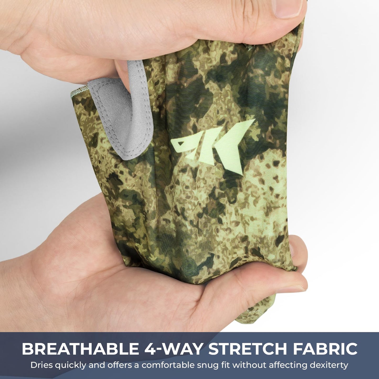 KastKing La Sal Fishing Gloves UPF50+ Sun Gloves UV Protection Fingerless Gloves Men Women for Outdoor, Kayaking, Rowing, Paddling, Canoeing, Hunting