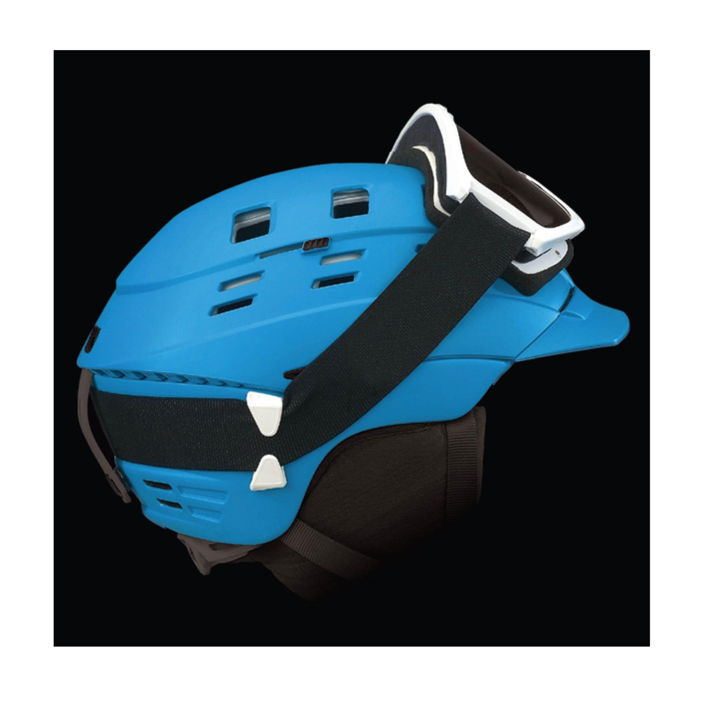 TRANSPACK Unisex Adults Winter Sports Goggle Grip Retention System for Ski/Snowboard Helmets, White, Single