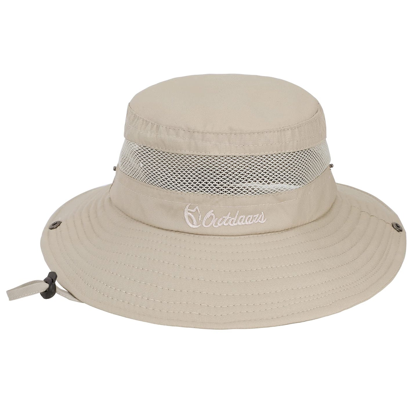 Century Star Outdoor Kids Sun Hat Boys Sun Hat Girls Beach Hat UPF 50+ Kids Bucket Hat Wide Brim Kids Fishing Safari Hat Beige 5-13T