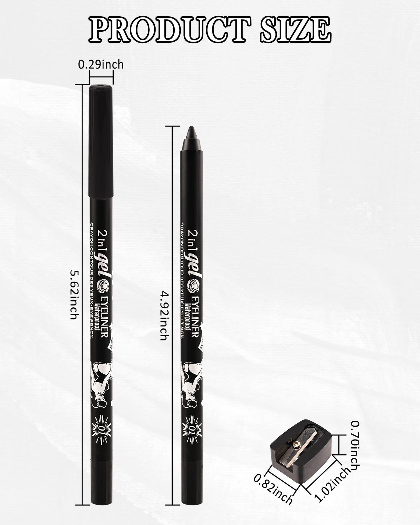 Red Eyeliner Pencil Gel, Sharpenable Multi-Use Colored Eyeliner Waterline Waterproof Smudge-Proof Long Stay, Easy-Glide, High Pigment Shimmer Cream Eye Liner Pen with Sharpener,Vegan & Cruelty Free-10