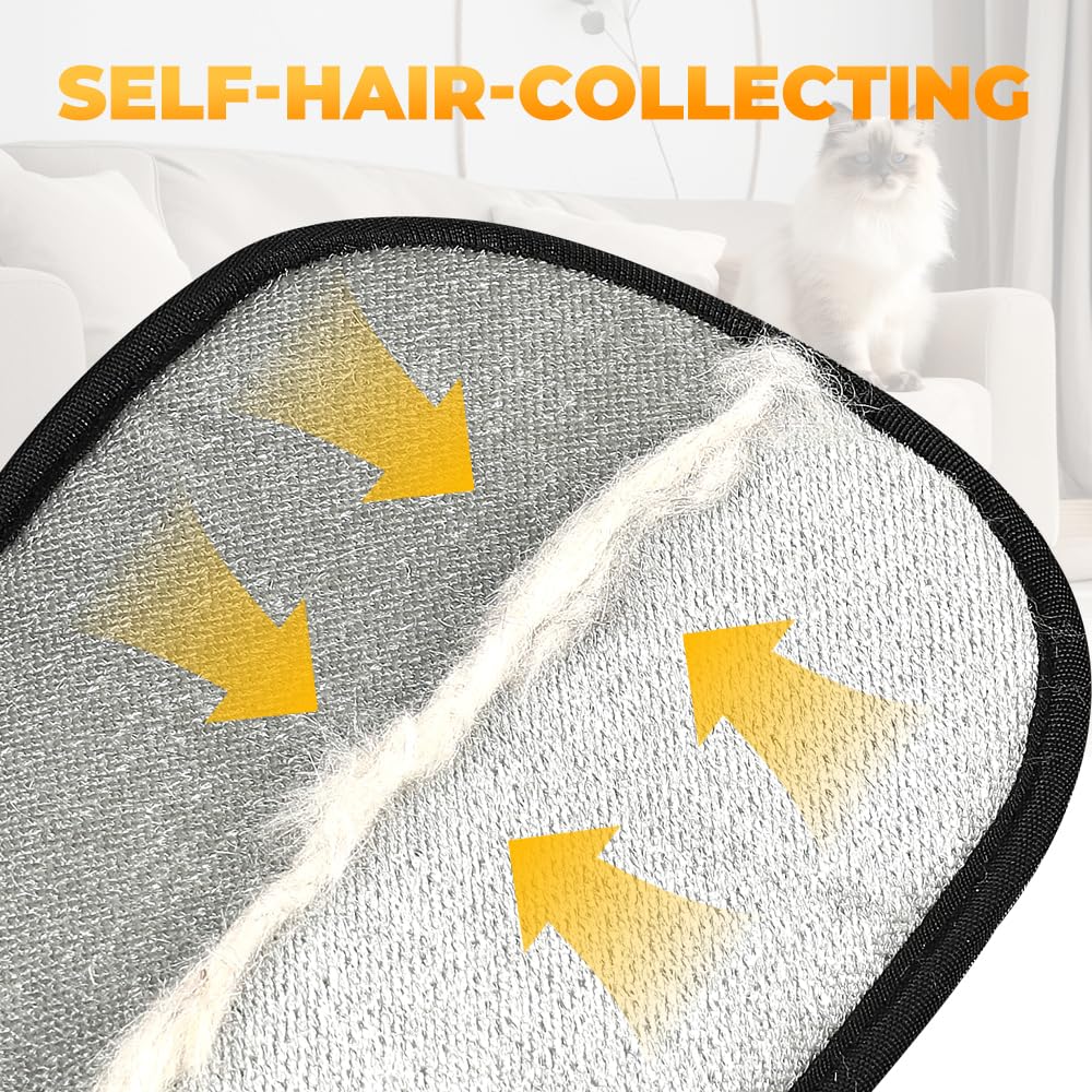 Pet Hair Removal Glove for Cats & Dogs, Upgraded Thickened Double Sided Grooming Glove, Powerful Cat Grooming Gloves, Reusable Hair Remover Glove for Couch, Furniture, Carpet, Curtain (1pc)