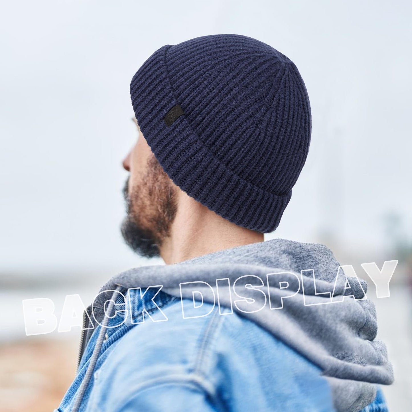 LILLBJORNEN 2 Pack Fisherman Beanie Winter Trawler Beanie Fashion Watch Hat Regular Skull Cap for Men Women (Acrylic, Red and Black)