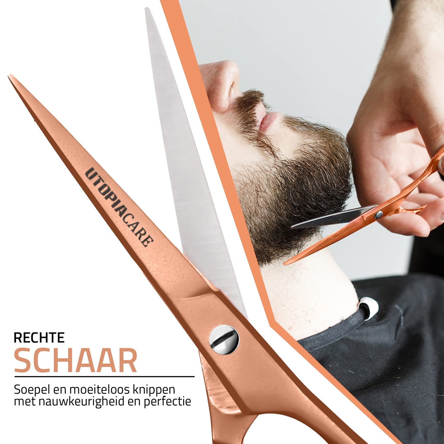 Utopia Care Hair Cutting and Hairdressing Scissors 6.5 Inch, Premium Stainless Steel Shears with Smooth Razor and Sharp Edge Blades for Salons, Men, Women and Kids, Rose Gold